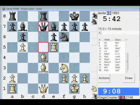 Chess World.net: LIVE Rapid #84 vs landa (1883) - Sicilian Defence - Wing Gambit (B20)