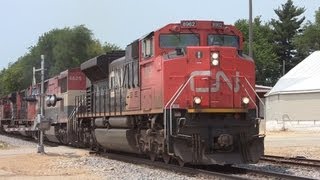 preview picture of video 'CN 8962 East, 11,500 foot M338 Train by Seward on 6-30-2012'