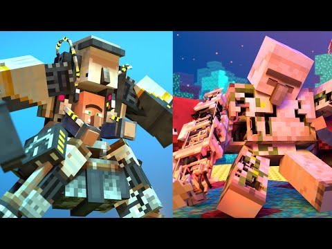 NikNikamTV - Villager Vs Pillager FULL Movie Part 11 to 20 NikNikamTV Minecraft Animations