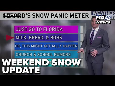 Meteorologist provides update on weekend snow storm in Maryland