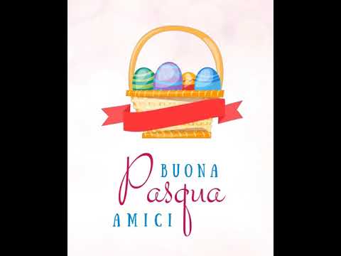 Buona Pasqua Amici. Video e GIF con uova di Pasqua e Simpatico Pulcino