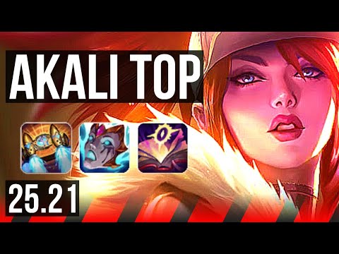 AKALI vs TEEMO (TOP) | 14/1/12, 6 solo kills, Legendary, Rank 12 Akali | NA Challenger | 25.21