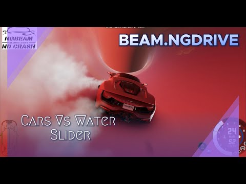 Cars VS Water Slides Parkour #5 -  Crash Beam - BeamNG Drive #beamngdrive