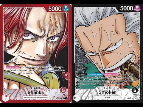 OP09 5Face Training Match Bo3! Shanks Red vs  Smoker Black   One Piece TCG Gameplay