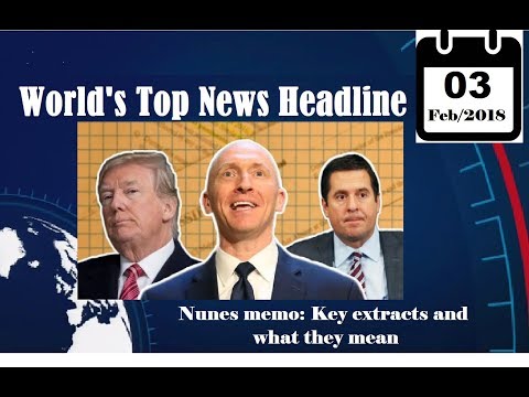 World's Top News Headline on 02/03/2018