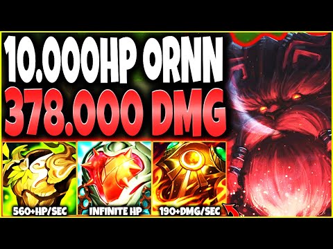 I BROKE Max HP Ornn Season 13 Build with 10000+HEATH and 378000 Total Damage 🔥 LoL Ornn s13 Gameplay