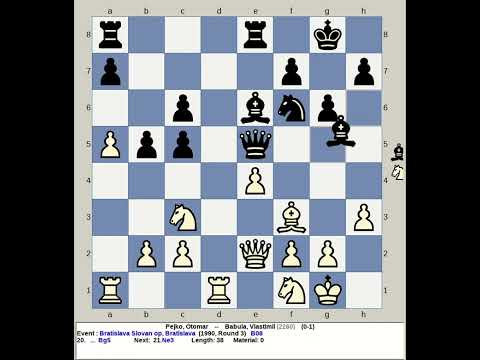Pejko, Otomar vs Babula, Vlastimil | Bratislava Slovan Chess Open 1990, Slovakia