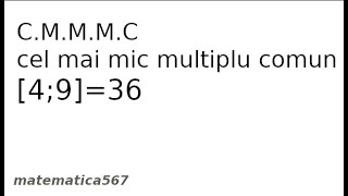 Cel mai mic multiplu comun CMMMC