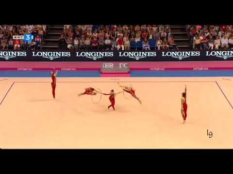 Group Azerbaijan 2 Hoops 3 Clubs AA World RG Championships Stuttgart 2015