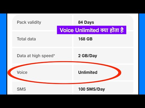 Voice unlimited ka matlab kya hota hai | What is the meaning of voice unlimited