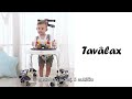 Tavalax 909T daugiafunkcė kūdikių vaikštynė | 5 aukščio pakopos • LED muzika • tylūs 360° ratukai