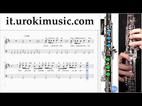 Lezioni di Oboe Shakira - Waka Waka Tutorial Spartito Parte#2 um-276