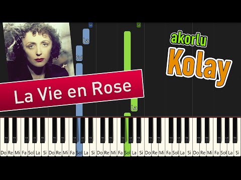 La Vie en Rose - Easy Piano Tutorial - With Chords