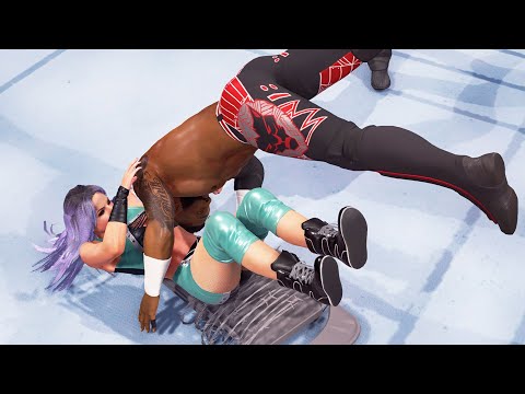 WWE 2k22: Candice LeRae vs Cedric Alexander, intergender wrestling