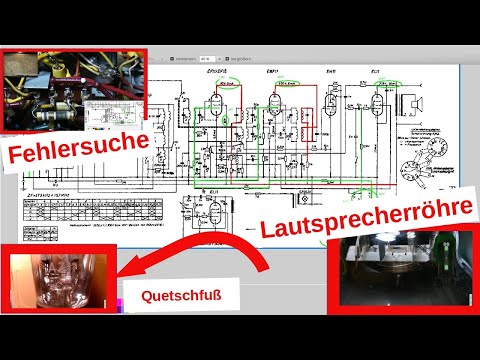 [142] Fehlersuche, Ersatzschaltung Gleichrichterröhre, Innenansicht Röhren, Blaupunkt NU670W Teil8