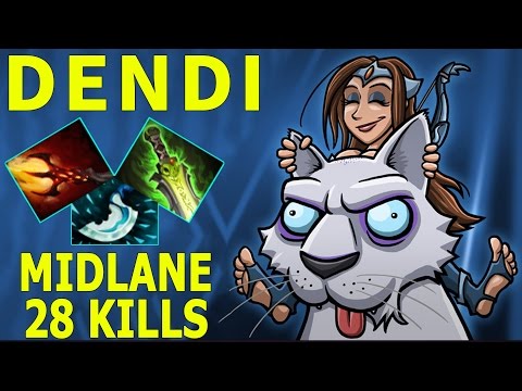 Dendi - Dota 2 Highlights - Mirana 7k3 MMR MID - WTF 28 Kills with Dagger,  Dagon & Ethereal Blade