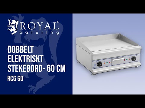 video - B-varer Dobbelt elektriskt stekebord- 60 cm - glatt - 2 x 3,2 kW