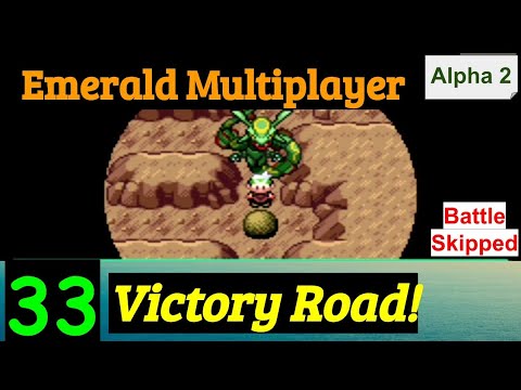 Pokemon Emerald Multiplayer Part 32 PokeFan Exploring Victory Road | GBA Rom Hack