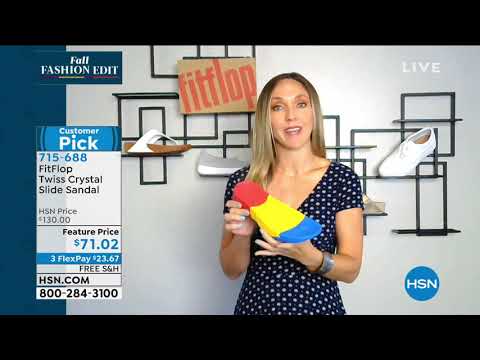 FitFlop Twiss Crystal Slide Sandal