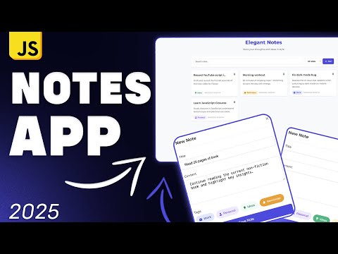 Build a Notes App with HTML CSS JavaScript - Full Project for Beginners