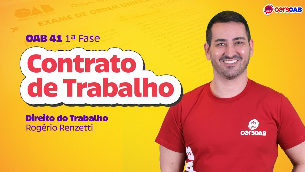 Contrato de Trabalho | Direito do Trabalho | OAB 1ª fase