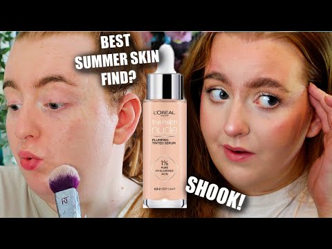 NEW! L'Oreal True Match Nude Plumping Serum Foundation! BEST TINTED SERUM YET?! | KYRIELLELARA