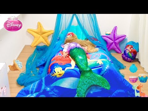 アリエル お姫様ベッド 人魚姫のベッドルーム ディズニープリンセス / DIY Little Mermaid Ariel Bedroom Canopy Bed : Disney Princess