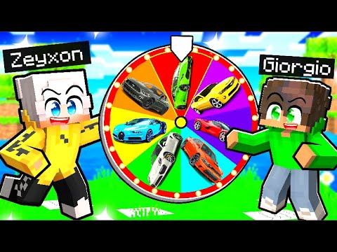 GIRO la RUOTA DELLE MACCHINE POVERE contro MILIONARIE in Minecraft!