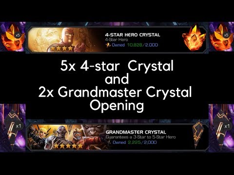 5x 4-star and 2x Grandmaster Crystal Opening!- 4-star Crystal Opening - Marvel Contest of Champions