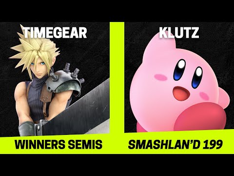SmashLAN'd 199 Winners Semis - TimeGear (Cloud, Min Min) vs Klutz (Kirby) - SSBU Tournament