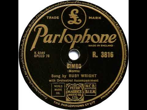 UK New Entry 1954 (27) Ruby Wright - Bimbo