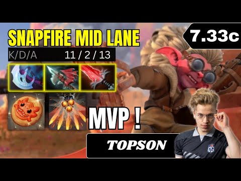 PATCH 7.33c - TOPSON GOD Snapfire Mid Lane Gameplay - Dota 2 Full Match Gameplay