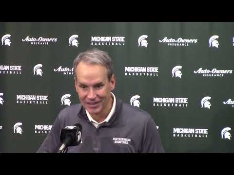 Northwestern basketball coach Chris Collins on 76-66 loss at Michigan State