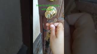 how to lock a door with a key