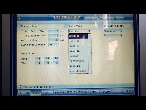 How to change language with Haitian Injection Molding Machine and setting date,time.