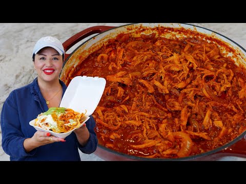 Quick and Easy Mexican RED chicken recipe: Chicken TINGA EXPRESS! | Views on the road Tinga Nachos