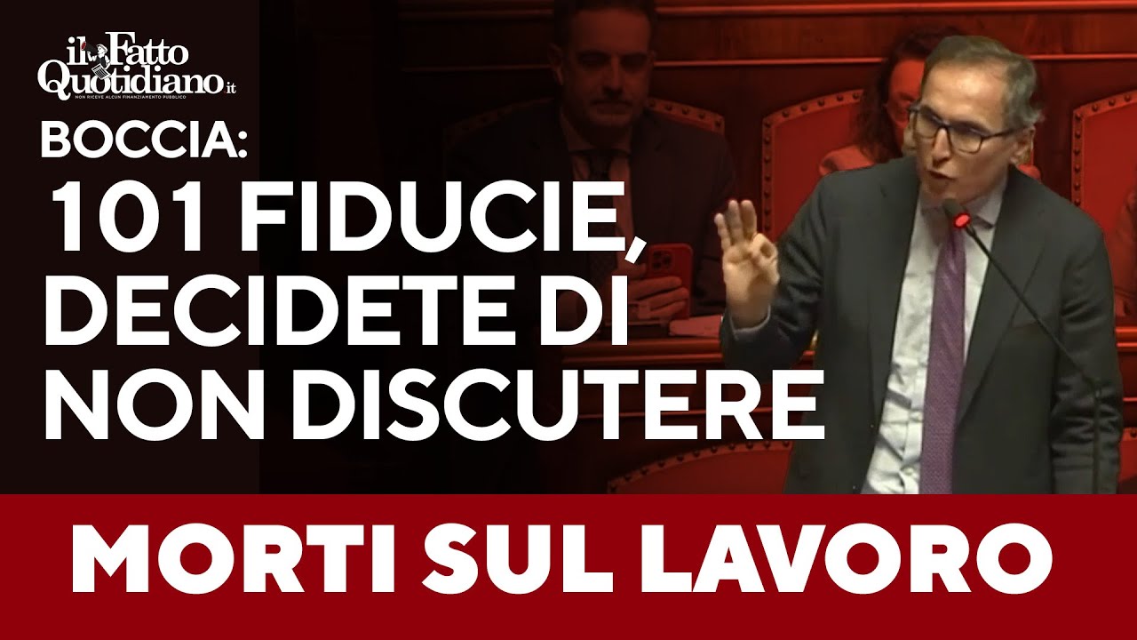 Morti sul lavoro, Boccia: "101fiducie. Ma non abbiamo voglia di ironizzare"