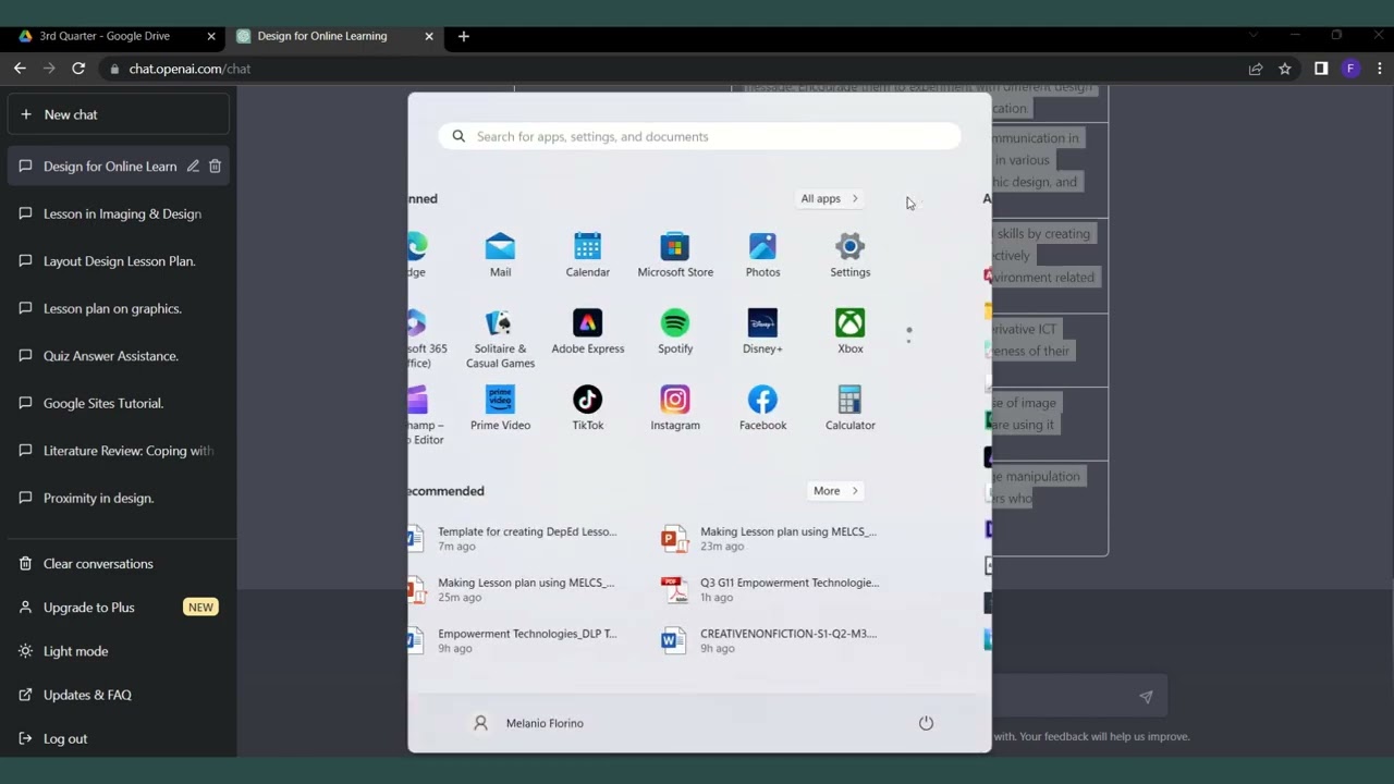Lesson Planning using ChatGPT Excel and DepEd DLP