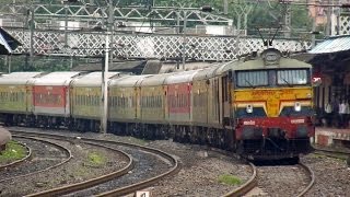 preview picture of video 'Curving Ahmedabad-Pune AC Duronto honks past Chinchwad!!'