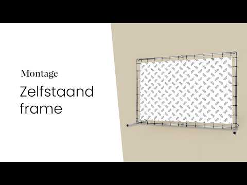Zelfstaand spandoekframe opbouwen