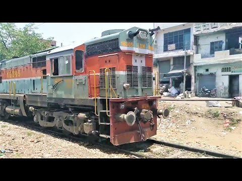 (12043) Shatabdi Express (New Delhi - Moga) With (LDH) WDM3A Locomotive.! Video