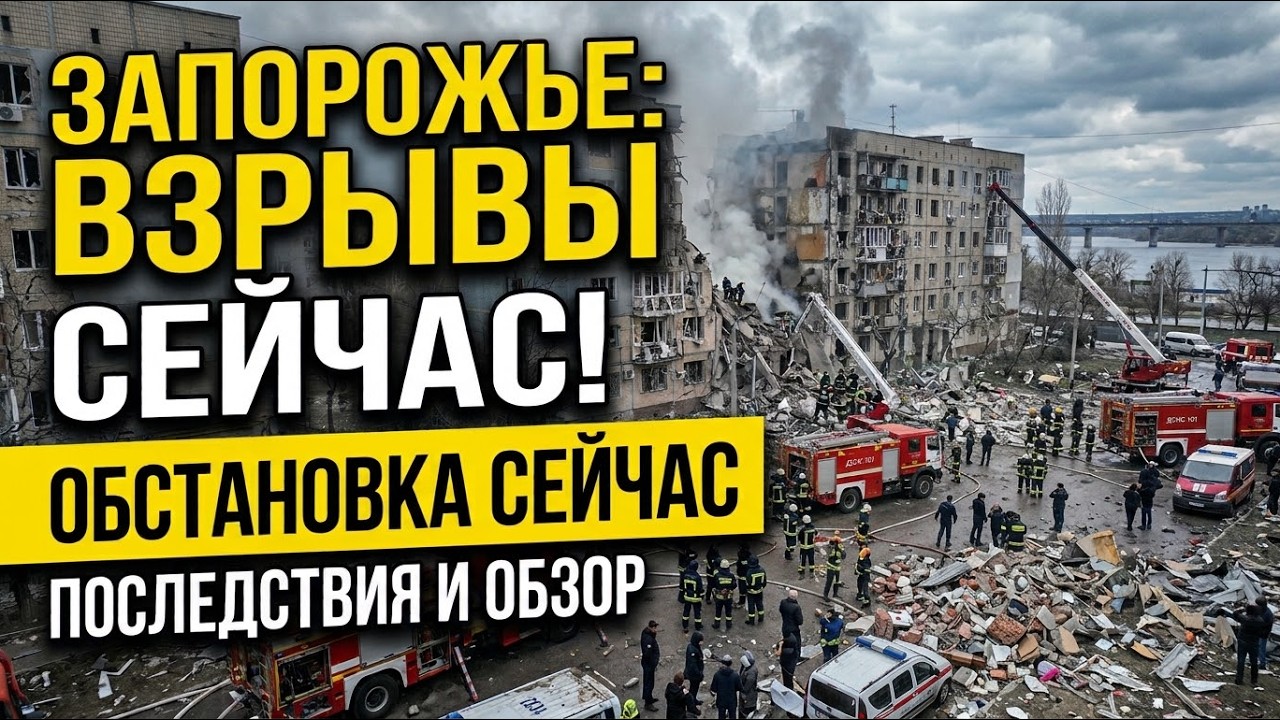 Запорожье ВЗРЫВЫ!!! ЛЕТИТ НАД ГОЛОВОЙ!!! РЕАЛЬНАЯ ОБСТАНОВКА 25.10.2026