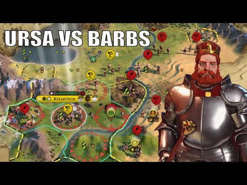 Civ 6 | Ursa VS HORRIBLE ANGRY BARB START #1 - (Deity Germany Civilization VI)