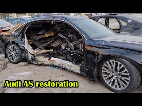 Repairing a scrapped all-aluminum Audi A8