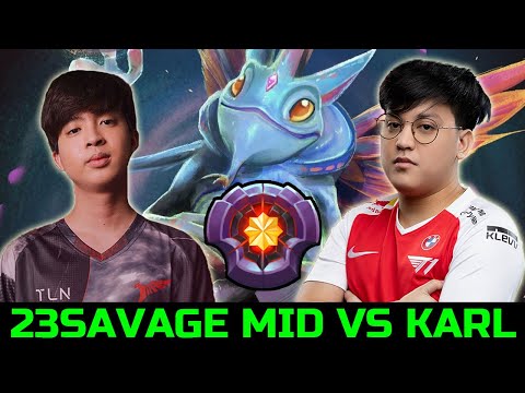 23SAVAGE MID VS KARL - T1 VS TALON BATTLE DOTA 2