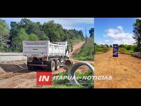 GOBERNACIÓN DE ITAPÚA REFUERZA OBRAS VIALES EN SAN PEDRO DEL PARANÁ