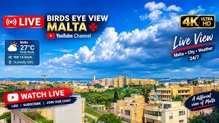 🔴 LIVE Malta 🇲🇹 | 24/7 4K Camera • Live Weather • Real-Time Views live webcam