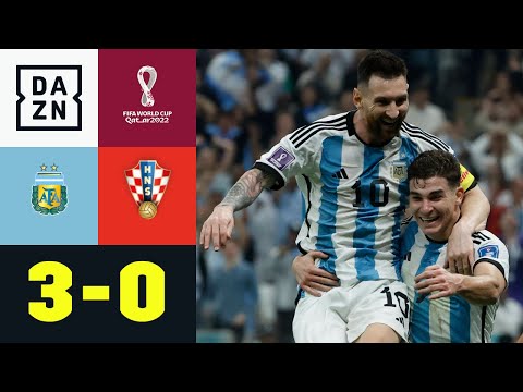Dank Doppelpacker Álvarez - Messi greift nach dem Titel: Argentinien - Kroatien 3:0 | WM 2022 | DAZN