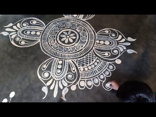 Bengali wedding alpana rangoli design by mukesh arts
