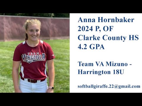 2024 Pitcher Anna Hornbaker Skills Video